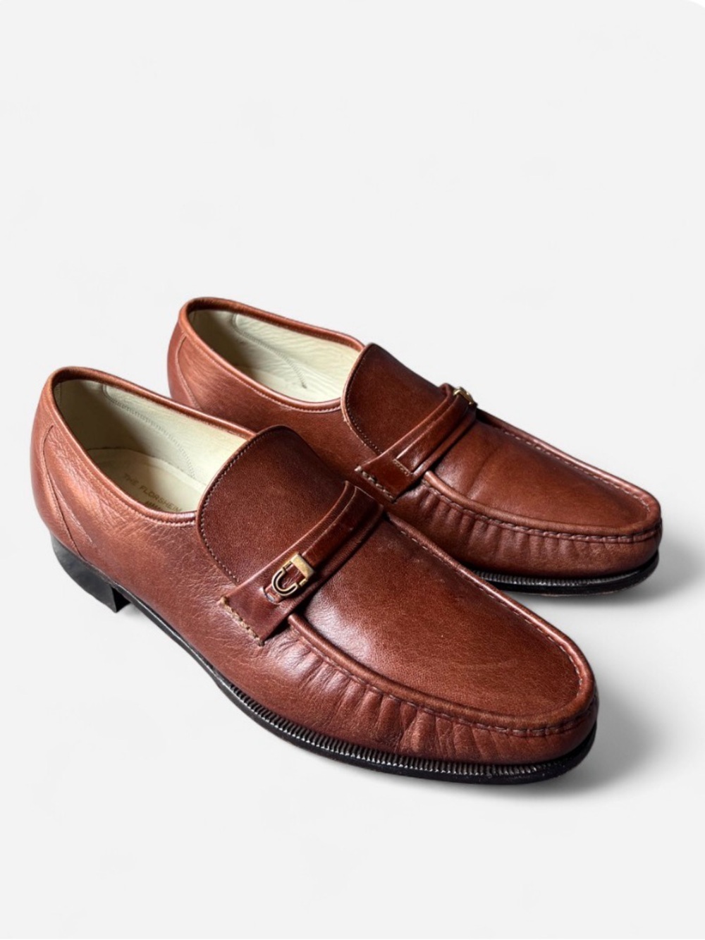 Florsheim Imperial Como Leather Loafers Sz 9 D Slip On Moc Toe 93241 Brown